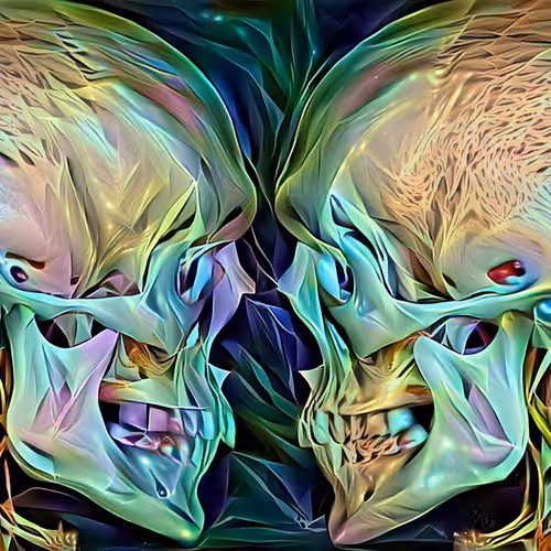 Brain Bucket #1 - "face off"