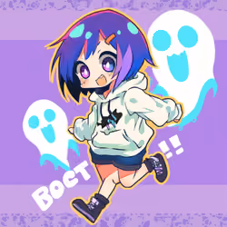 pop anime art - ghost and kawaii girl 28