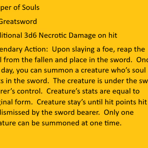 Legend Weapons