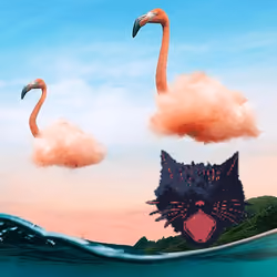 Pixelcat Flamingo
