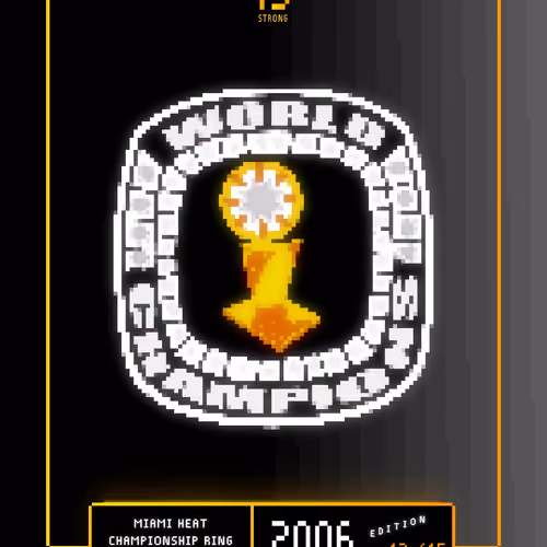 Miami HEAT - 15-bit 2006 NBA Championship Ring NFT - 13/15