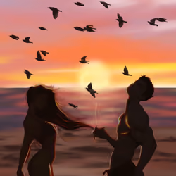 love with sunset.