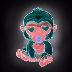 Baby Chimp Glass #1