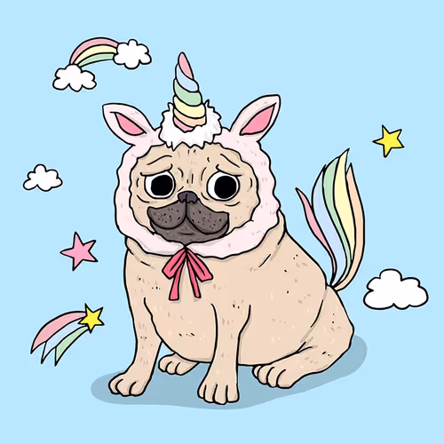 Cute Unicorn Dog