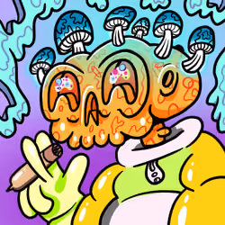 Smoking Skull #147
