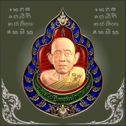 A rare Crypto Amulet with LP Heng smiling animation