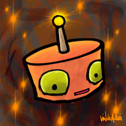 015 Robot Spangles Orange