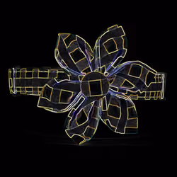 Pink Admiral Plaid Flower Collar