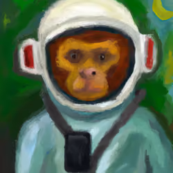 Monkey meets Paul Cézanne Style No3