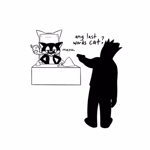 the black cat with the 9 lives