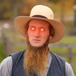 Amish laser eyes