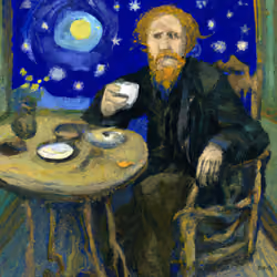 Tea inside The Starry Night 