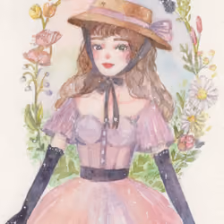 Girl with Flowers