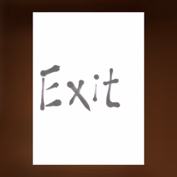 Exit by Japanese calligraphy   A1-035