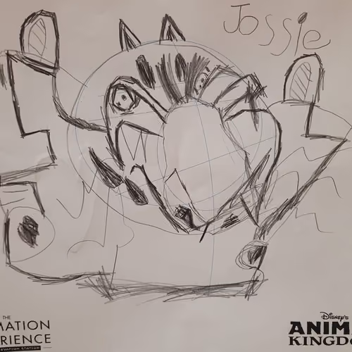 Jossie draws Portrait of Scar