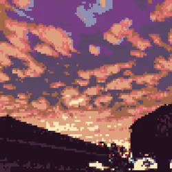 Clouds #2 [32Bit] Pixel Flower House