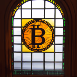 Bitcoin stained glass 