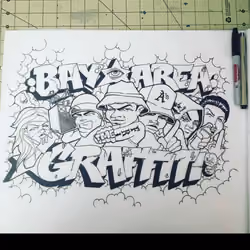 Bay Area Graffiti (Hand Drawn By Bay Area Legend "173" From TMC)