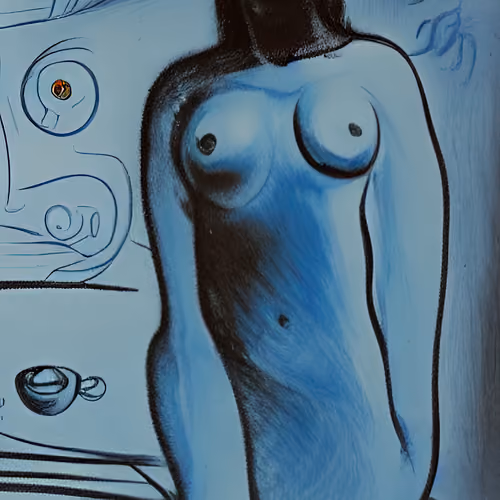 Naked Blue Woman #4
