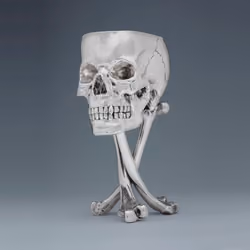 Silver skull cup