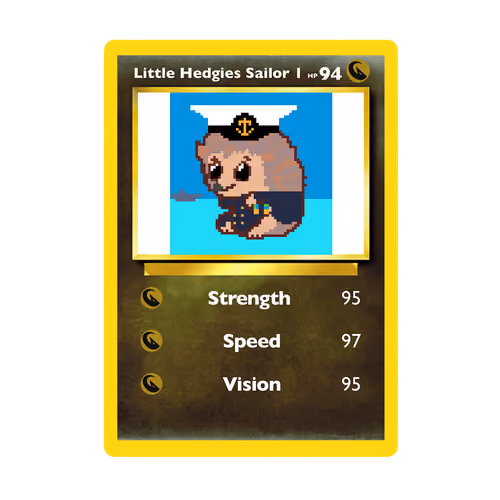 Little Hedgie Sailor Trading Card #1 