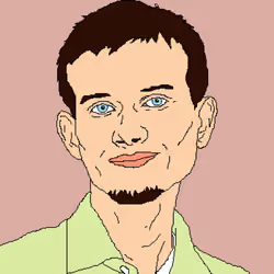 Pixel Portrait of Vitalik Buterin Creator of Ethereum (3 of 3)