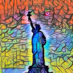 The Full Colours of Liberty in NYC