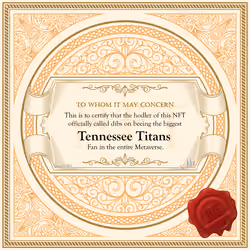 Biggest Tennessee Titans Fan in the Metaverse