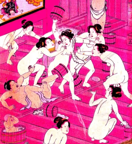 Japanese Bath Ukiyoe Giovanna Sun