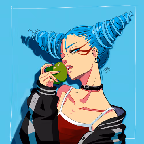nibble at an apple(B)