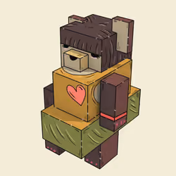 BOX06: ORDINARY LADY BEAR WITH HEART T-SHIRT