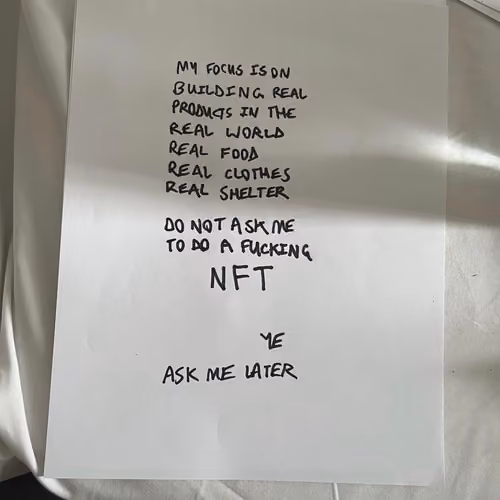 YE ASK ME LATER