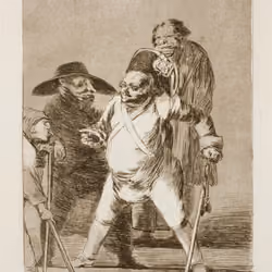 Capricho No. 76: Está vuestra merced... pues, como digo... ¡eh! ¡cuidado! si no…