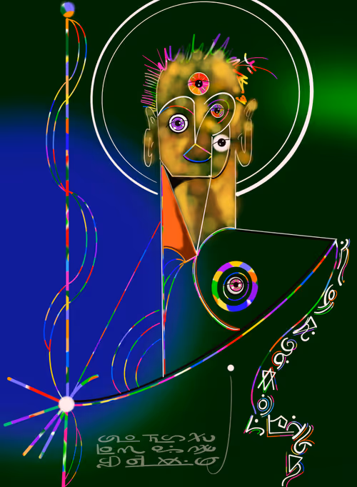 Bodhisattva Wenshu with the Great and Broad Wisdom Sword