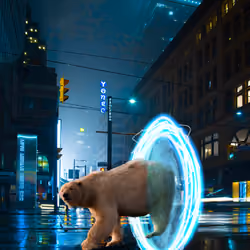 #12 A lost polar bear on the street