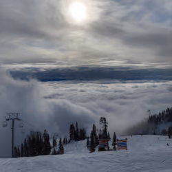 Floating above the clouds