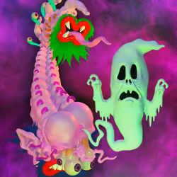 Grinklepuss With Ghost Emission