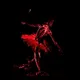 "Red Ballerina between the acts". Laser Sculpture by artist Victor Ribas. 4k video + Gif 2000x2000px