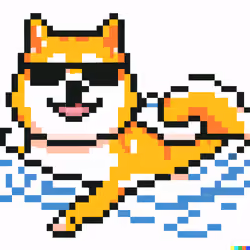 Kiko swimming