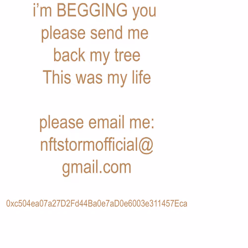 PLEASE return the stolen Tree