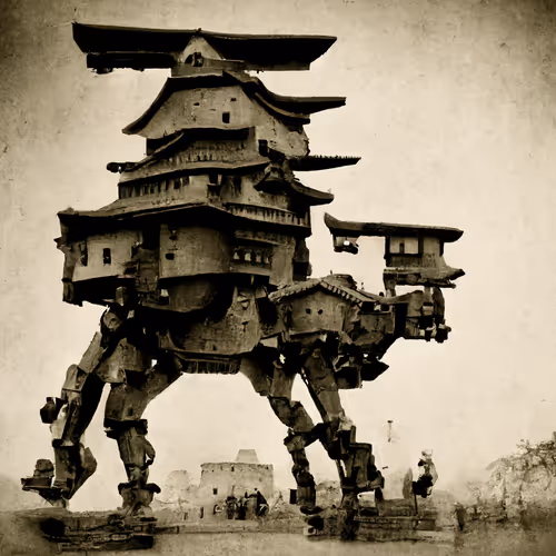 Walking Japanese Castle