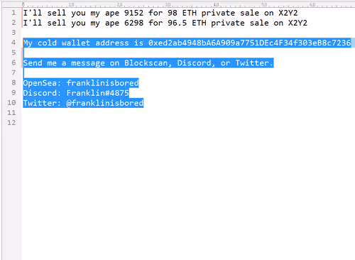 Franklinisbored's Ape Negotiations