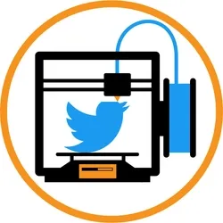 2D Animated 3D Printing Logo - "Twitter Logo"