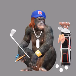 Monkey golfer