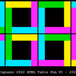 HTML Table Fun VI - 2022-05-24