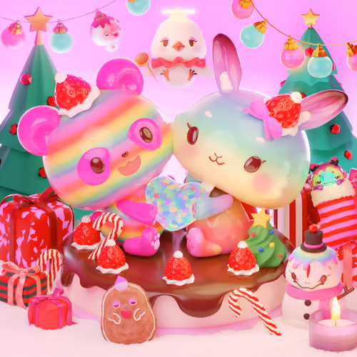 CNPcake #00477 XmasLovers-Leelee Rainbow x Luna Rainbow
