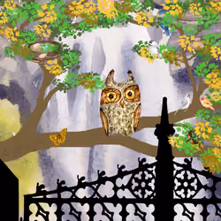 Owl at the Falls