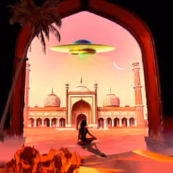 Alien landing in the cryptic Orient