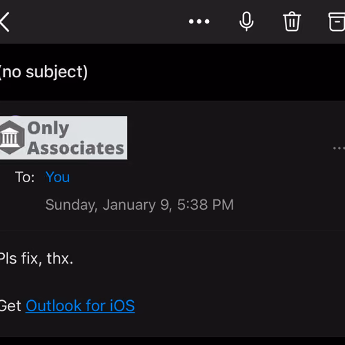 #1 - Please Fix Email