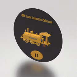Old steam locomotive Ethereum #11 Gold & black edition card
